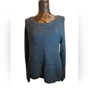Absolutely Famous Speckled Blue Sweater Large